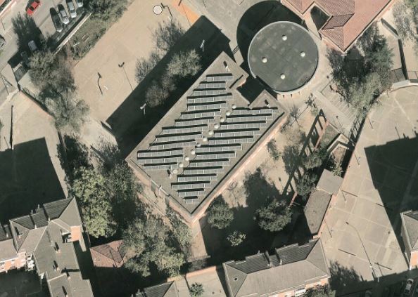 vista aèria escola rosa sensat