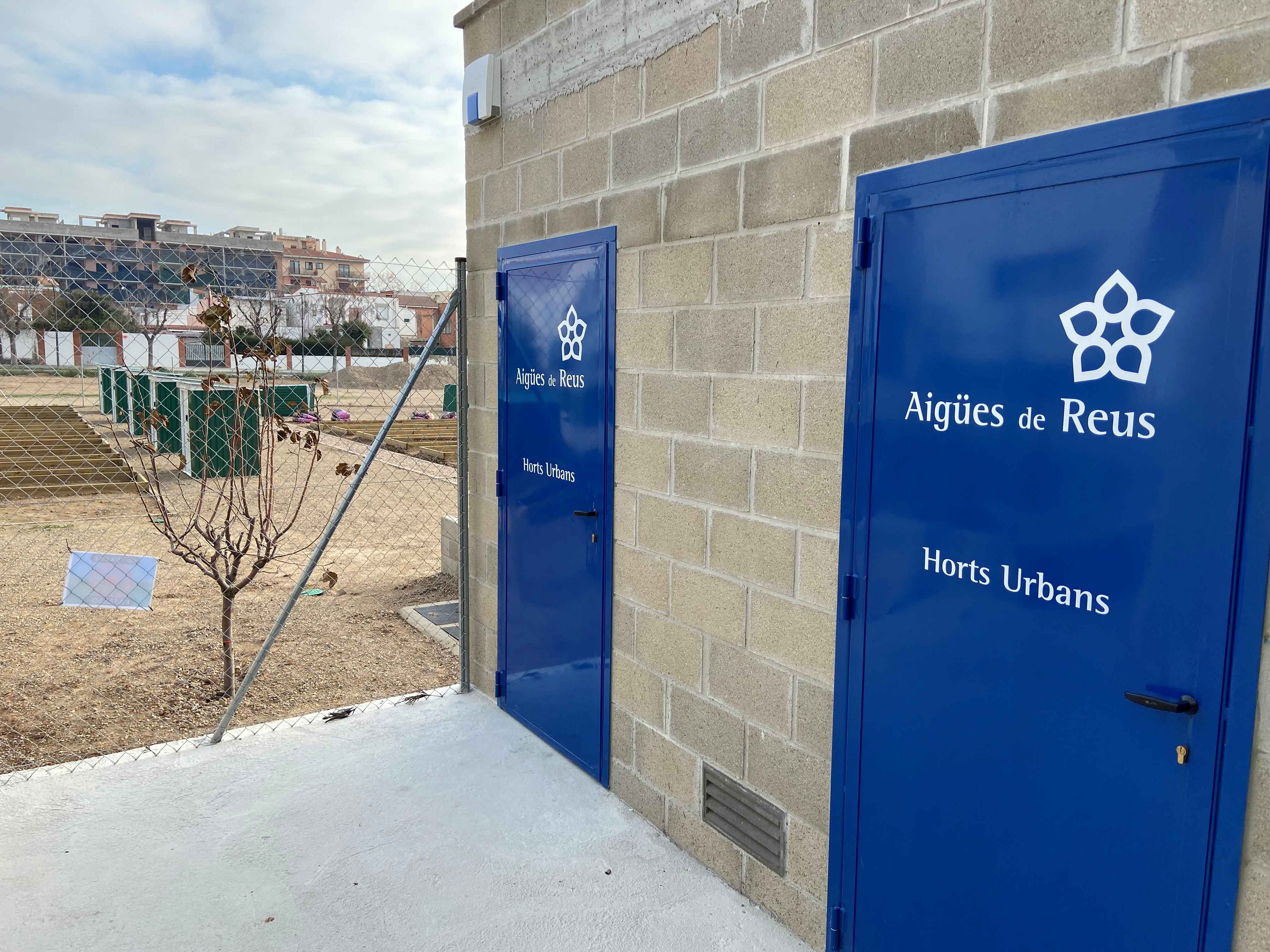 Imatge de la instal·lació d'Aigües als horts urbans