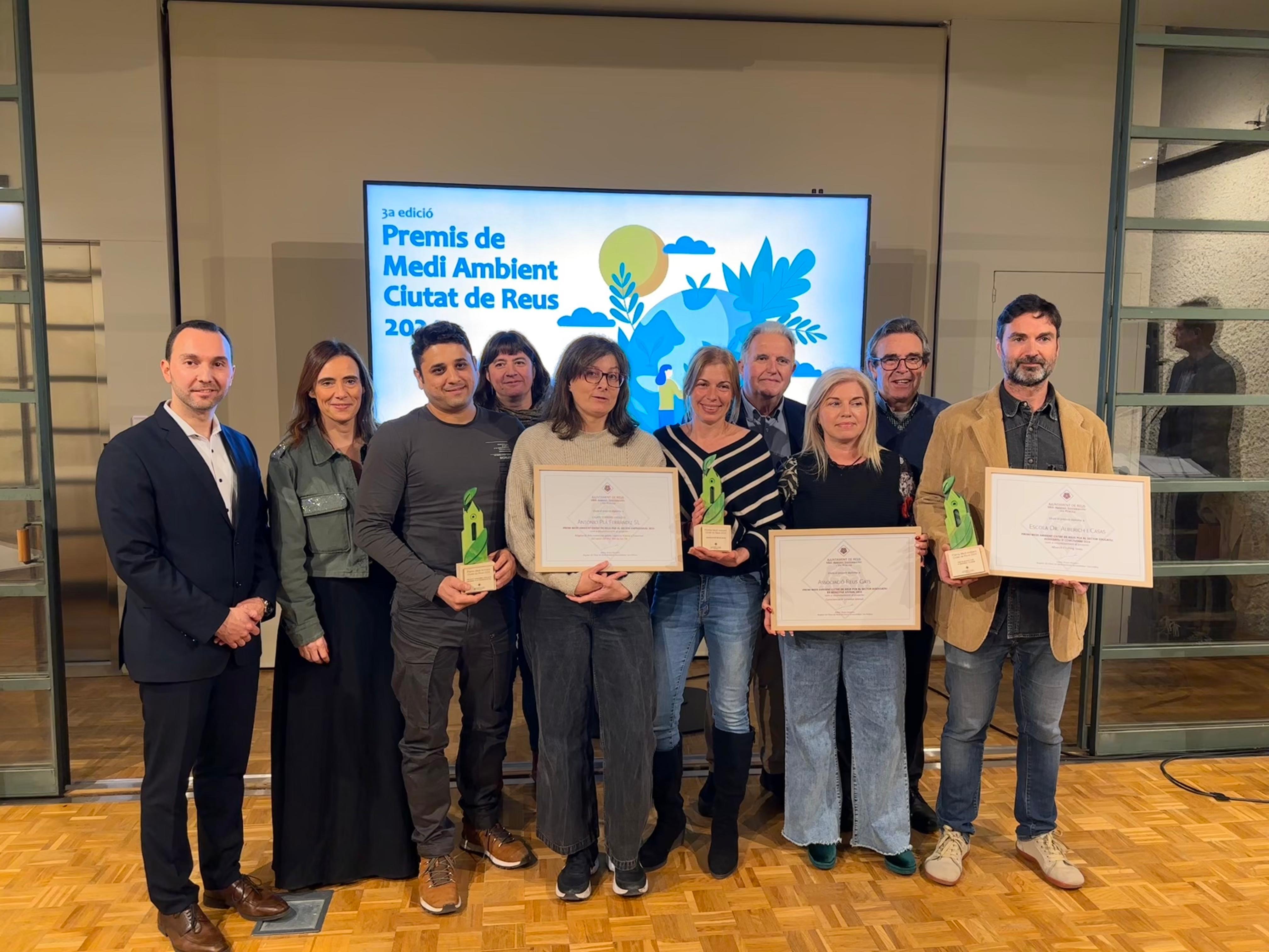 Guanyadors de la darrera edició dels Premis Medi Ambient Ciutat de Reus