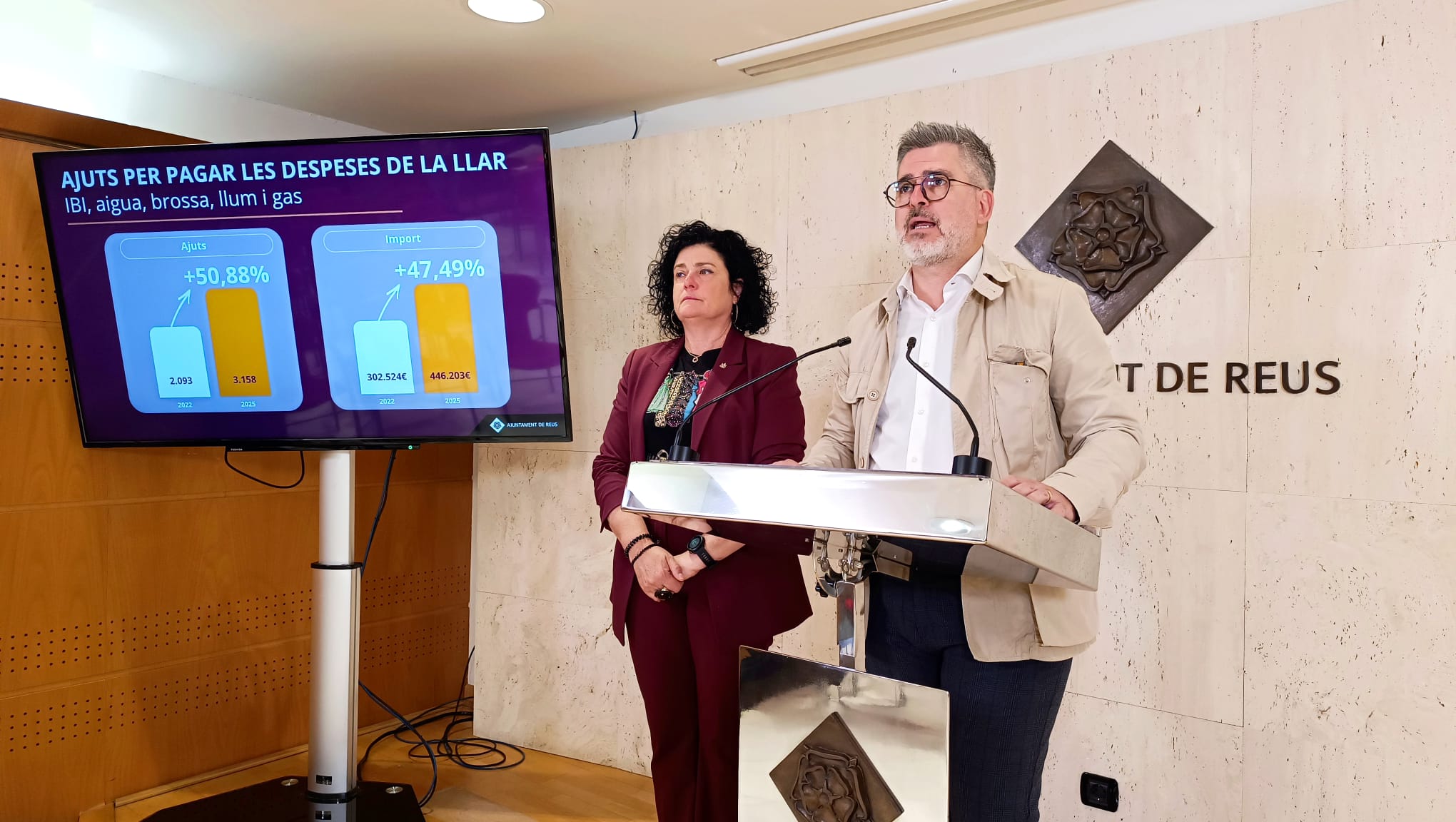 Roda de premsa Ajuts al pagament de les despeses de la llar 2022-2025