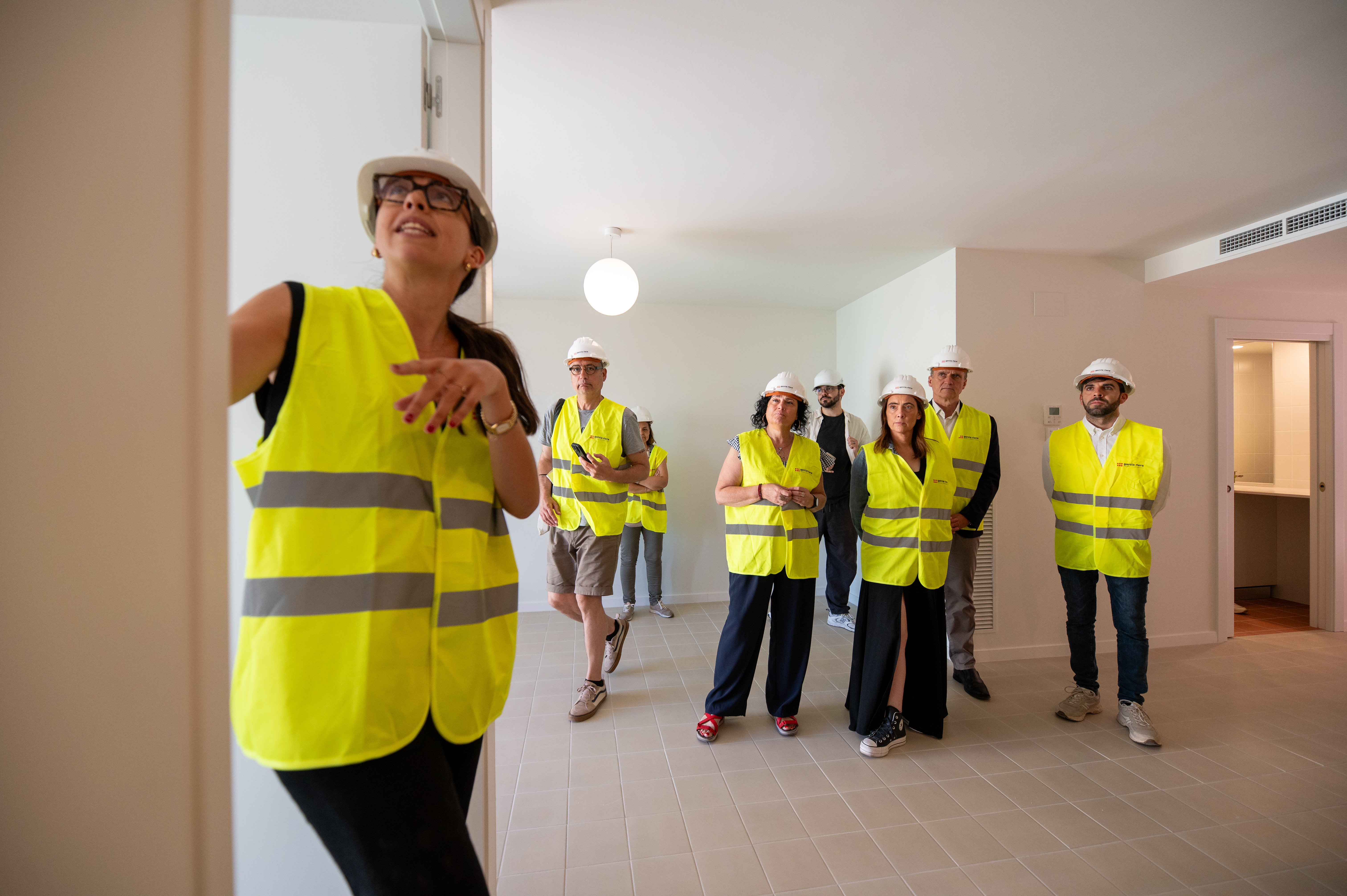 Visita d'obres a la promoció d'habitatge assequible de la Riera